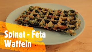 Leckere SPINATFETA Waffeln  optional vegan [upl. by Lauder]