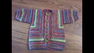 DIY  Tuto tricot  Tricoter une veste pour bébé Surprise jacket bébé 3 mois [upl. by Rebna878]