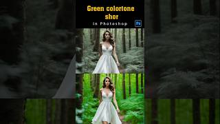 Green colortone short Photoshop Short Tutorial  Vidu Artsimple [upl. by Yltnerb]