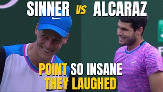 This Alcaraz  Sinner point was so ridiculous they laughed Indian Wells 2024 [upl. by Eintihw]