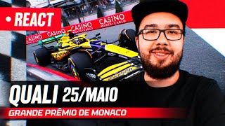 F1 REACT AO VIVO  CLASSIFICAÇÃO GP DE MÔNACO DE 2024 [upl. by Floris280]