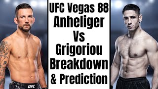 UFC Vegas 88 Chad Anheliger vs Charalampos Grigoriou Breakdown And Prediction [upl. by Ahsead]