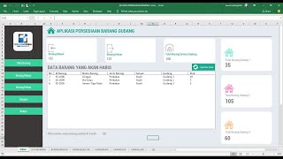 FULL TUTORIAL PEMBUATAN APLIKASI SEDERHANA PERSEDIAAN BARANG GUDANG  VBA EXCEL [upl. by Reifinnej]