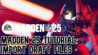 Tutorial How to import draft files into NFL Madden 25 on PS5 [upl. by Kries]