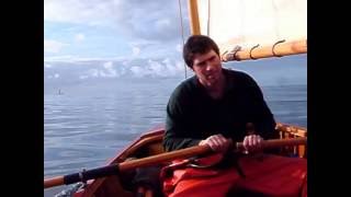 Stirling and Son clinker sailing dinghy rowing to Eddystone lighthouse 2013 [upl. by Mccreary]