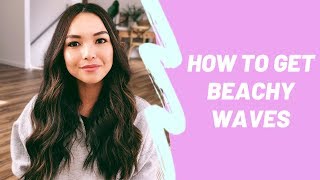 EASY BEACHY WAVES HAIR TUTORIAL WITH A STRAIGHTENER [upl. by Ranitta]