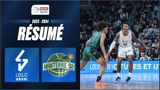 Lyon Villeurbanne vs Nanterre  Resume 20232024  LNB Officiel [upl. by Kinna533]