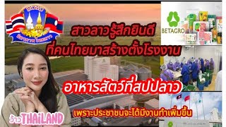 สาวลาวรู้สึกยินดีที่คนไทย🇹🇭มาสร้างตั้งโรงงานใน สปปลาว🇱🇦โรงงานอาหารสัตว์ในลาวBETAGRO thailandlaos [upl. by Roux]