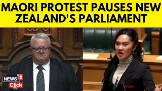 New Zealand MPs Disrupt Parliament With Haka To Protest Indigenous Treaty Bill  Maori  N18G [upl. by Jaal525]