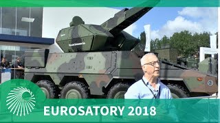 Eurosatory 2018 Rheinmetall unveils Oerlikon Skyranger Boxer [upl. by Yrruc]