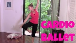 Barre  Free Full Length 30Minute Cardio Ballet Workout fat burning barre workout [upl. by Mastrianni]