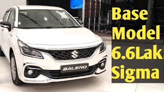 2024 Maruti Suzuki Baleno❤️ Base Model Sigma  Full Review [upl. by Ekaterina]