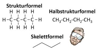 Strukturformel  Halbstrukturformel  Skelettformel  Chemie Endlich Verstehen [upl. by Mackoff]