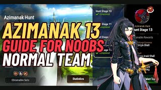 Azimanak 13 Guide  Full Auto F2P  Basic Team  Epic Seven [upl. by Inalan]