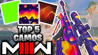 TOP 5 BASE CAMOS IN MW3 Modern Warfare 3 Camos [upl. by Aiduan]