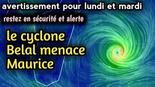 Un avertissement de cyclone de classe III est en vigueur à Maurice [upl. by Lisabet]