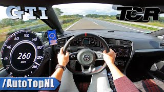 VW Golf GTI TCR MK75  TOP SPEED on AUTOBAHN NO SPEED LIMIT by AutoTopNL [upl. by Awuhsoj592]