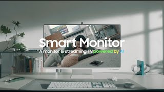 Smart Monitor A monitor amp streaming TV powered by AI  Samsung Belgium [upl. by Ellenej]