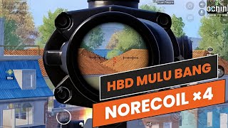 Norecoil Scope×4😱  5 Finger  Gyroscope  60 FPS  Mipad5❤️ Pubg Mobile [upl. by Eibbil]