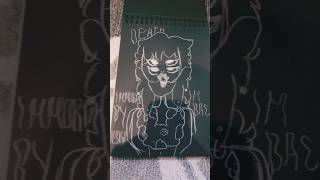 Drawing Melanie Martinez Portals on black paper pt2 [upl. by Ardnoet]