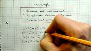 Mathe Klasse 5 Klammerregel [upl. by Sebastian]