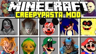 Minecraft Creepypasta Mod  Jeff The Killer Sonicexe Pennywise  Modded Minigame [upl. by Fitton128]