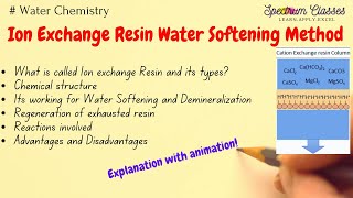 Ion exchange resin for water SofteningDemineralization BTech BSc Simple and easy explanation [upl. by Lledor]