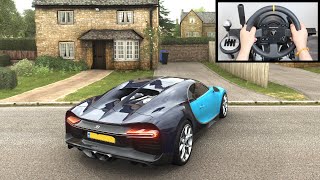 Forza Horizon 4 Bugatti Chiron vs Police Chase Thrustmaster TX Steering Wheel Gameplay [upl. by Nuahc155]