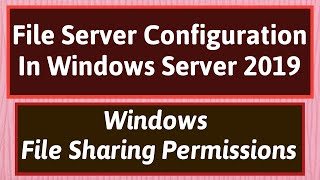 Windows File Server  File Server Configuration In Windows Server 2019 File Server Resource Manager [upl. by Sholem]