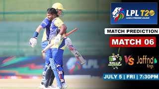 Galle Marvels vs Jaffna Kings match prediction  GM vs JK Match Prediction  LPL 2024 [upl. by Molli125]