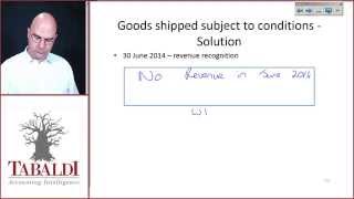 IAS 18  Class Example for Revenue with Goods Shipped Subject to Conditions [upl. by Frans]