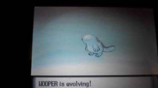 Wooper Evolving Into Quagsire  Pokémon Diamond [upl. by Liscomb]