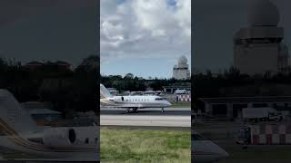 Skyservice Business Aviation Bombardier Challenger 650 departing from TNCM [upl. by Remas901]