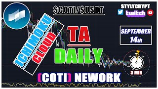 🐘 COTI NETWORK 14 SEPTEMBER COTI Technical Analysis  price prediction  How to use ichimoku [upl. by Zertnom]