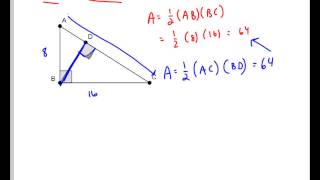 Finding the Altitude to the Hypotenuse of a Right Triangle [upl. by Demy]