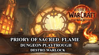 The War Within Beta Dungeon Priory Of Sacred Flame Destro Warlock POV 4K Ultra Settings [upl. by Rod215]