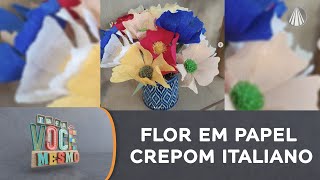 Faça uma linda flor cosmos em papel crepom italiano [upl. by Ttocserp]