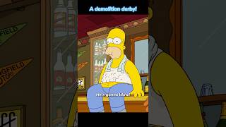 Simpsons Car Joins a Demolition Derby Season 29 Episode 18 shorts funny simpsons [upl. by Rudelson]