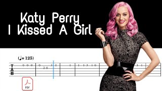 I kissed a girl  Katy Perry  Easy Guitar Tabs [upl. by Adirf370]