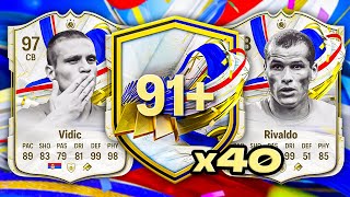 40x 91 ICON PLAYER PICKS 😲 FC 24 Ultimate Team [upl. by Honebein524]