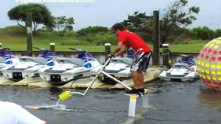 AquaSkipper HumanPowered Hydrofoil Gadget Test [upl. by Hadeehsar]