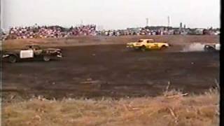 Demolition Derby Yellow Fury car 75 Virden Manitoba [upl. by Anigroeg206]