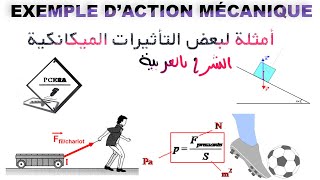 EXEMPLE DACTION MÉCANIQUE TRONC COMMUN التأثيرات الميكانكية [upl. by Odranreb22]