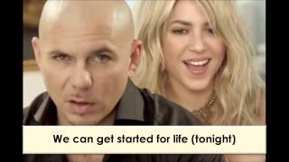 Pitbull feat Shakira  Get it started Lyrics HQHD [upl. by Knute978]