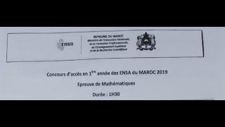 Concours ENSA 2019 [upl. by Edia]