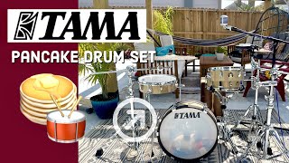 TAMA Pancake DrumSet  Tiny Drums for Gigs  Club Jam  Soft Drumming  Travel Drum Kit [upl. by Okihsoy]