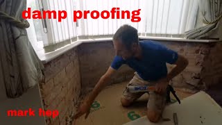 Damp proofing a wall rising damp [upl. by Idnew]