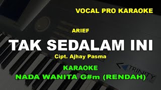 TAK SEDALAM INI KARAOKE NADA CEWEKWANITA Gm RENDAH [upl. by Forrest]