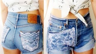 DIY Lace Denim Shorts [upl. by Yablon]