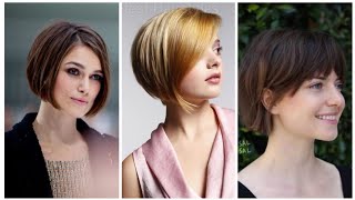 Trendiest hot Short Bob Haircuts with Asymmetrical bangs ideas 2023 [upl. by Heiney]